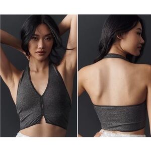 Anthropologie Seamless Lurex Cropped Tank NWT